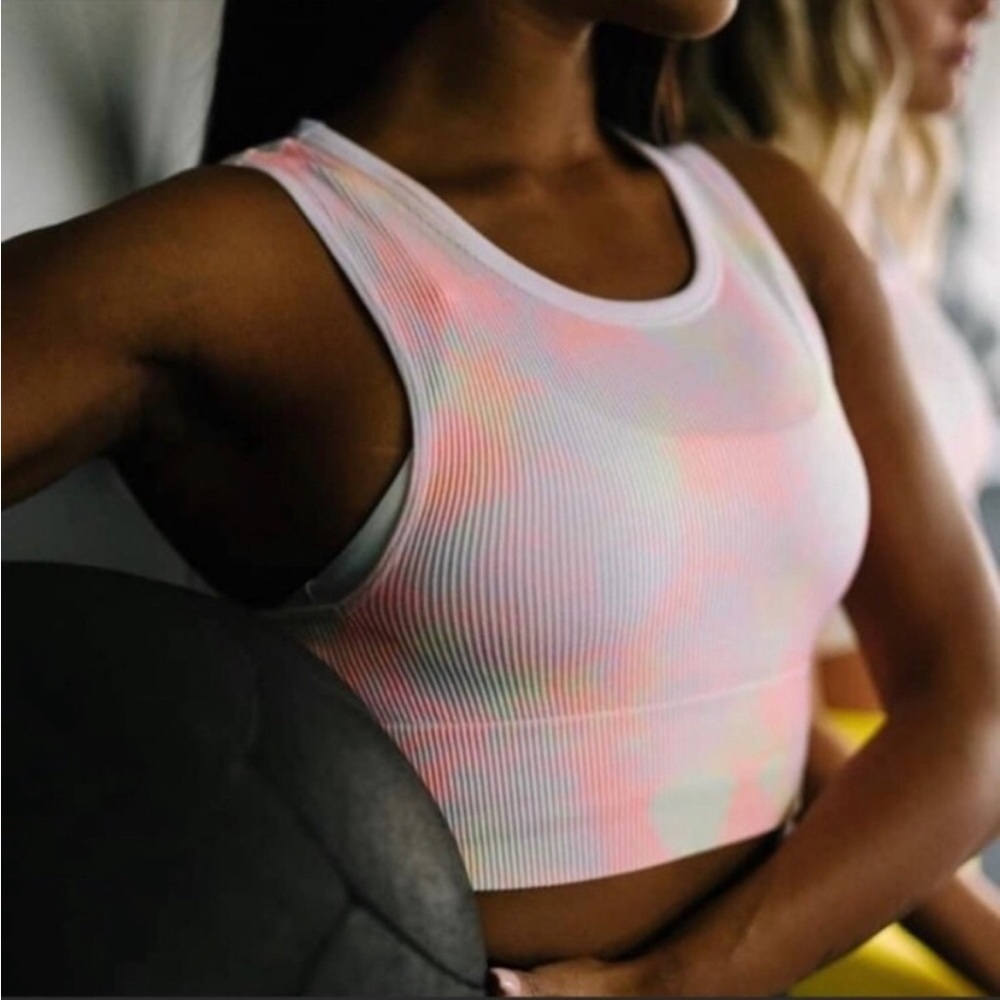 ZYIA Active White Hendrix Crop Top Size Large